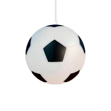 Imagem de Luminária Lustre Pendente Bola de Futebol 3D: Decoração Temática Esportiva