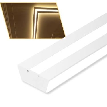 Imagem de 2 Perfil Led Sobrepor Side Plus Luz Direta + Indireta 80mm 1m Branco