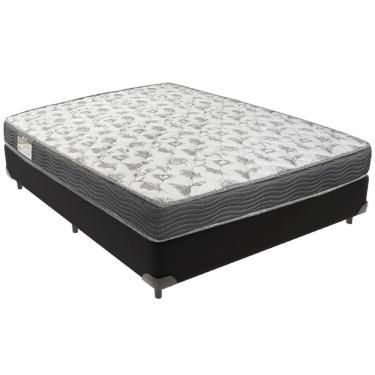 Imagem de Cama Box Preto E Colchão Iso100 Espuma D33 Viúvo Ortobom