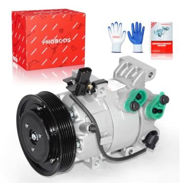 Imagem de PHOBOOS Compressor A/C com embreagem compatível com Kia Soul 2014-2019, Kia Forte5/Forte Koup 2014-2016; Hyundai Elantra 2017, L4 1,6L. Refrigeração rápida, baixo ruído, fácil instalação, Ref.CO