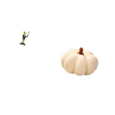 Imagem de Fenteer Estátua de Sapo E Travesseiro de Abóbora, Escultura Animal Decorativa, Ornamento de Pelúcia para Lareira, Prateleira, Sofá-cama, Decoração de Quarto,