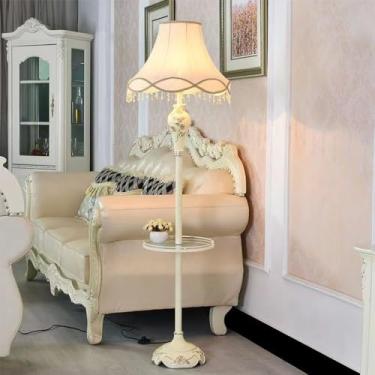 Imagem de Luminária de chão retrô americana, estilo europeu, luxuosa, para sala de estar, quarto, escritório, casa de campo, decoração de interiores, sofá (Estilo 13, 1 unidade)