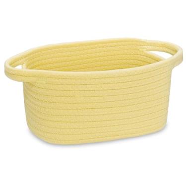 Imagem de Linda cesta de prateleira de tecido de corda de algodão - cesta de presente vazia decorativa Boho