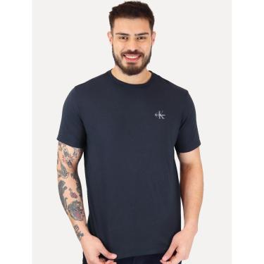 Imagem de Camiseta Calvin Klein Jeans Masculina New Mono Logo Re Issue Azul Marinho-Masculino