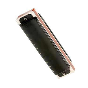 Imagem de Gaita profissional 10 furos latão fósforo bronze palheta diatônico blues harpa instrumento requintado (cor: C)