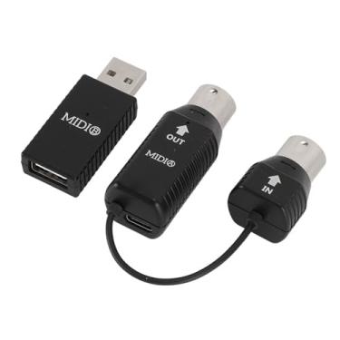 Imagem de Zyyini Conjunto de Adaptadores MIDI Sem Fio, Conversor Profissional de Baixa Latência de 3 Ms para USB para Teclado de Piano Digital 2,4 GHz Com Adaptador USB MIDI B Tipo C para OS X