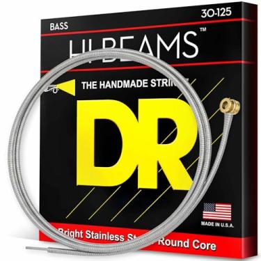 Imagem de DR Strings HI-BEAMS - Cordas para baixo de 6 cordas de aço inoxidável, 30-125, núcleo redondo