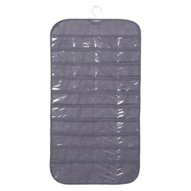 Imagem de menolana Organizador de Carrinhos de Brinquedo Suspenso com 80 Bolsos, Estojo de Armazenamento Multiuso para Exibição de Carrinhos de Brinquedo Colecionáveis, Cinza