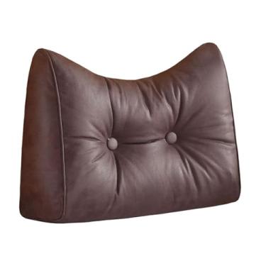 Imagem de Baoblaze Almofada de apoio para as costas, almofada de cintura, presente, confortável, respirável, sofá, suporte, lavável, capa removível, cama, suporte de, Café Marrom