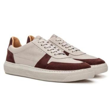 Imagem de Sapatenis Masculino Oslo Floater Off White Nobuck Bordo Samello-Masculino