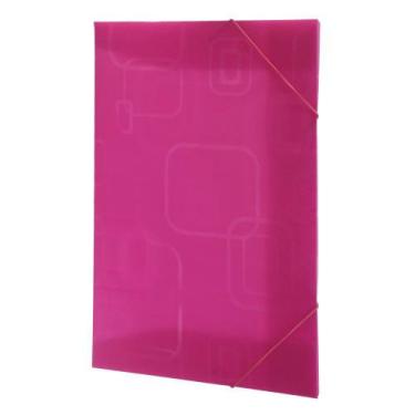 Imagem de Pasta Aba Elástico Dello Fine sem Lombo Rosa Pink 33,5x23,5cm, UNICA