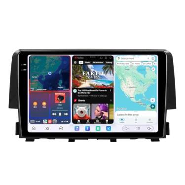 Imagem de JOYING Rádio para Honda Civic 2016-2021, tela sensível ao toque QLED 2K de 9,5 polegadas, Android 13, estéreo, 12 GB + 256 GB com reprodução sem fio e Android Auto, link espelhado, AM/FM, GPS