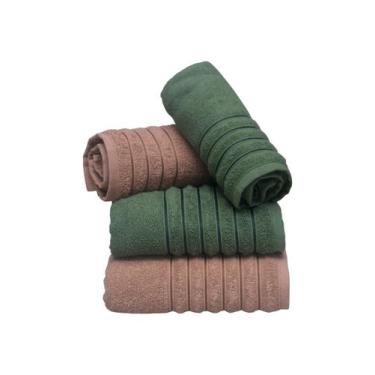 Imagem de Jogo Toalhas de Toalhas 4 peças Banho e Rosto Orfeu Felpuda Luxo Grand