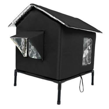 Imagem de Ｂｅｓｇａ Casinha para Gatos em Tecido Oxford, Abrigo Portátil para Uso Externo com Janela e Porta, Ideal para Brincar e Descansar no Inverno, M