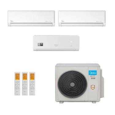 Imagem de Ar-Condicionado Multi Split Inverter Midea 36.000 (1x Evap HW 9.000 + 1x Evap HW 12.000 + 1x Evap HW 24.000) Quente/Frio 220V								