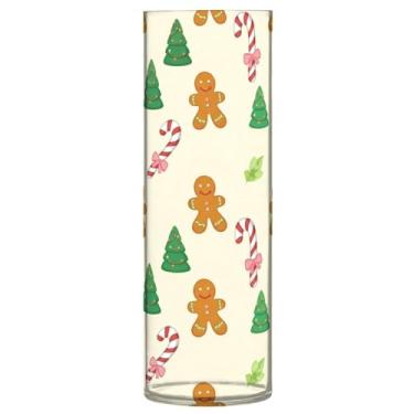Imagem de Burbuja Vaso de flores de homem de gengibre árvore não quebrável alto redondo transparente vaso cilíndrico para decoração de casa, escritório, buquê de casamento