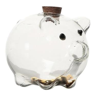 Imagem de KiBcsLic Cofrinho de Porquinho de Vidro, Pote de Economia, Organizador de Mesa, Caixa para Guardar Dinheiro, Ideal para Chá de Bebê, Aniversário de Meninos e, Transparente 5x6cm
