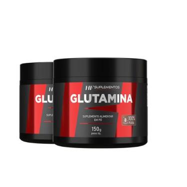 Imagem de 2x glutamina 150g hf suplementos