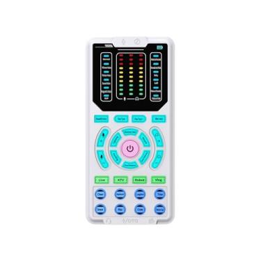 Imagem de ZJchao Máquina Portátil de Efeitos Sonoros, Dispositivo Trocador de Voz Com 15 Modos de Voz, Placa de Som de Redução de Ruído para Streaming de Jogos Branco