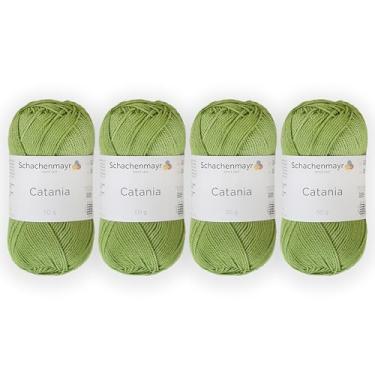 Imagem de 4 novelos/pacote Schachenmayr (SMC) Catania Originals Yarn, cada bola 50 g (125 m), 100% algodão mercerizado para fio de tricô e crochê, peso esportivo, 205 - Apple