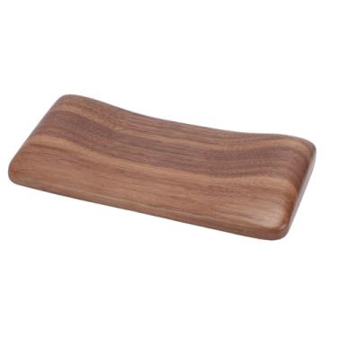 Imagem de ZJchao Descanso de Pulso de Madeira de Nogueira Preta, Almofada de Suporte Ergonômica Com Fundo Antiderrapante para Escritório de Mesa de Computador