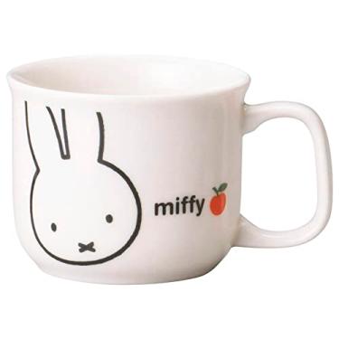 Imagem de Kaneshotouki 242102 Dick Bruna Miffy Caneca Infantil Louça Lavável na Máquina de Lavar Louça Seguro para Micro-ondas Utensílios de Mesa Miffy Goods Aprox. 180 ml Padrão de Maçã, Feito no Japão, Branco