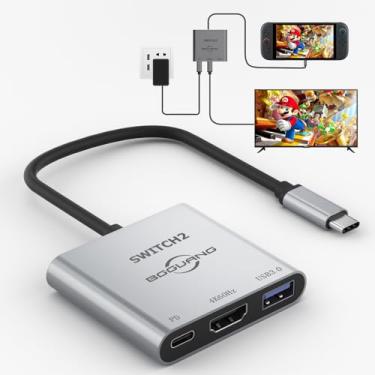 Imagem de Switch 2 Dock 4K@60Hz TV Adapter Portable TV Docking Station for Switch / Switch2 / Steam Deck/ROG Xbox Ally X 3 in 1 100W PD / USB3.0 / HDMI2.0 USB-C Hub (Compatible with Switch2 v21.0.0)(S2C)