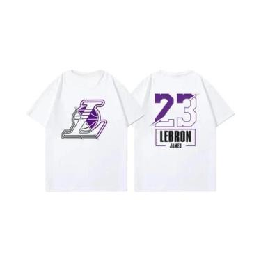 Imagem de Camiseta De Manga Curta Lakers Luka Doncic Para Homens E Mulheres, Cas