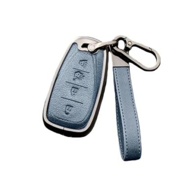 Imagem de Capa de chave de carro com 3 4 5 botões, compatível com Chevrolet Malibu XL Equinox, capa de acessórios automotivos(4 Btn Key C,Blue)