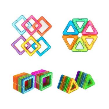 Imagem de Blocos Magnéticos 3D Brinquedo Educativo Para Idades De 3 a 6 Anos Mel