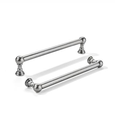 Imagem de khtumeware 10 pacotes de armário de estanho antigo com orifício central de 20 cm, armário sólido resistente, armário de manuseio, penteadeira, manuseio de prata antiga de cozinha, armário de banheiro