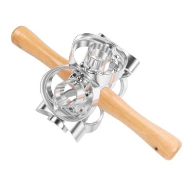 Imagem de Luocute Cortador de Rosquinha, Molde de Rosquinha de Liga de Alumínio Com Rolo para Assar Sobremesas de Pastelaria, Ferramenta de Cozinha para Lojas de Padarias Domésticas (Tipo 2)