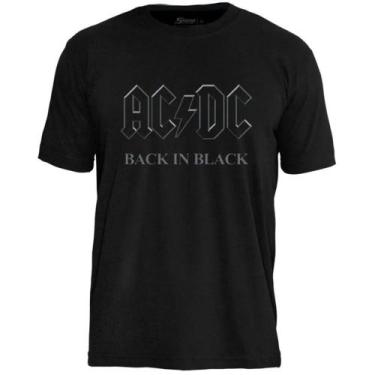 Imagem de Camiseta Banda ACDC Stamp Unissex Estampa Oficial Rock Clássico 100 Al
