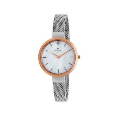 Imagem de Relógio Oslo Feminino Slim OFTSSS9T0025 B1SX Pulseira Prata-Feminino