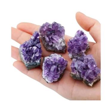 Imagem de Cristal De Ametista Natural Em Geodo, Cristais Curativos, Grupos Escul
