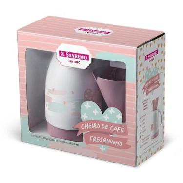 Imagem de Conjunto Garrafa Térmica 700Ml Sup Para Filt Café 102 Branca - Sanremo