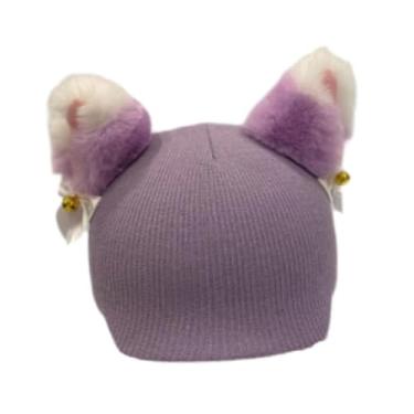 Imagem de Aymzbd Capa para Capacete de Esqui, Gorro de Tricô Divertido, Acessório Fofo, Protetor E Decorativo para Capacetes de Snowboard E Esqui, Adequado para Snowbo, Roxo