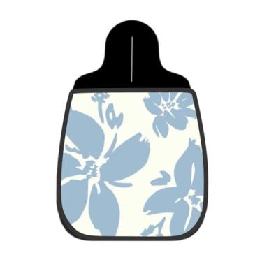 Imagem de Lixeira De Carro Organizador Lixinhocar Floral Azul Fundo Creme