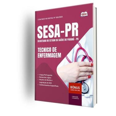 Imagem de Apostila SESA-PR 2026 - Promotor de Saúde Execução - Tecnico de Enferm