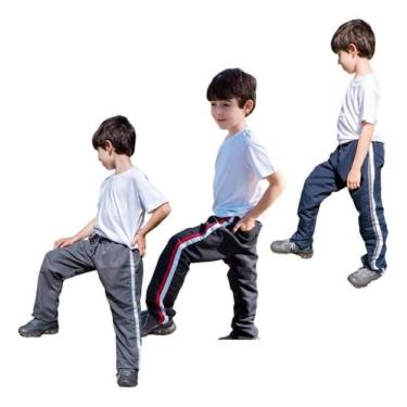 Imagem de Kit 3 Calças Masculina Infantil Tactel Agasalho Inverno 2712 - J94 Con