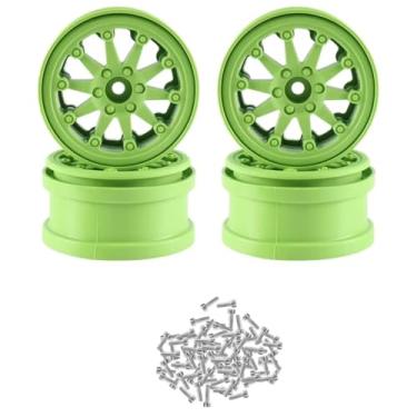 Imagem de MYHWDRNU Peças de carro RC compatíveis com Axial para SCX10 para Wraith for Traxxas para TRX4 1/10 RC Crawler Car 4PCS Plastic Beadlock 2.2 Roda Hub Roda Aro