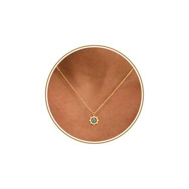 Imagem de Presente de Dia dos Namorados para sua esposa, colar de pedra do mês de nascimento para mulheres, colar de ouro delicado com pedra do mês de nascimento para meninas adolescentes, presente de