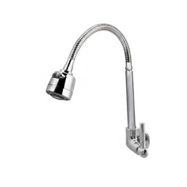 Imagem de Torneira Gourmet Flexível para Cozinha de Parede – Luxo em Metal, 1/4 de Volta