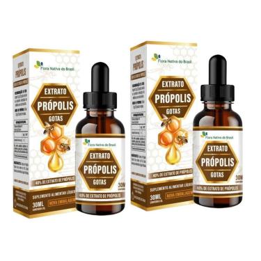 Imagem de Kit 2x Extrato de Própolis (40% EXT) 30ML Flora Nativa do Brasil-Unissex
