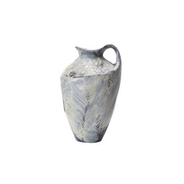 Imagem de Vasos para flores com alça irregular vintage cerâmica arranjo de flores casa sala de estar entrada vaso decorativo para casa