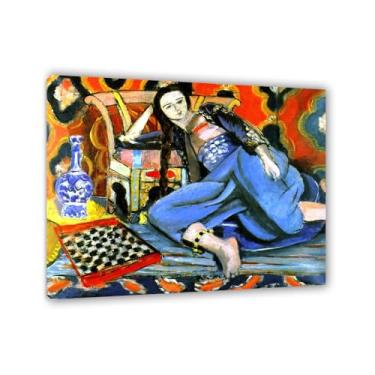 Imagem de Henri Matisse arte de parede em tela Odalisca com uma cadeira turca impressões famosas reprodução de pintura a óleo decoração de parede para sala de estar banheiro pôster Henri Matisse moldura 35 x 30