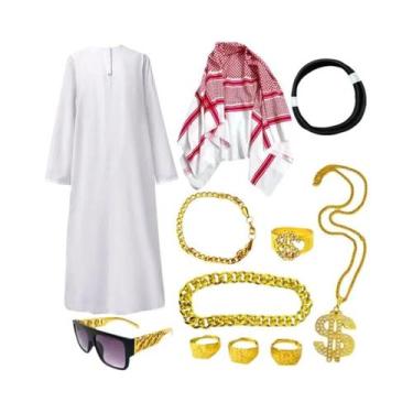 Imagem de Fantasia De Príncipe Árabe Adulto Para Cosplay Masculino Para Hallowee