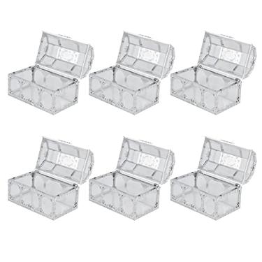 Imagem de 12PCS Caixa de Doces com Recorte Presente Chocolate Container Case para Favors Festa Casamento Feito Alto- Plástico Processo Eletroplacagem e Design T