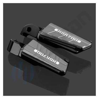 Imagem de Anti-derrapante Para xsr700 xsr 700 2016-2022 2017 2018 cnc alumínio traseiro passageiro pé descansa estacas apoio para os pés(Gray)