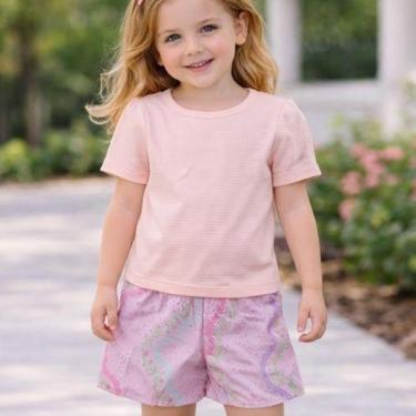 Imagem de Conjunto Infantil Menina Blusa Texturizada e Shorts Estampado em Poliéster 4YOU- Cativa-Feminino